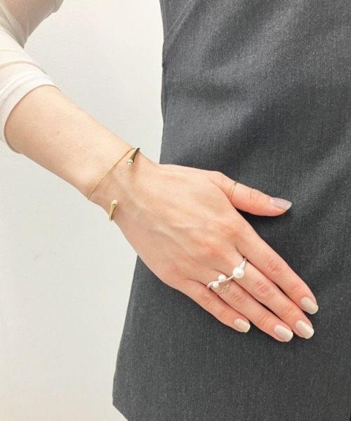 ete（エテ） 指輪 リング 「レイヤード」 K10YG ムーンストーン