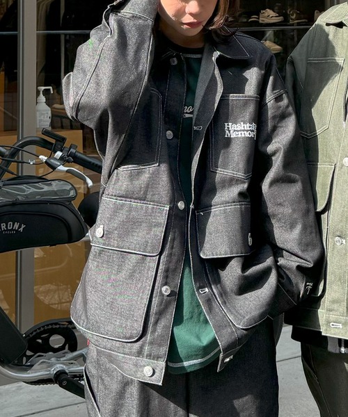 MEMORY カバーオール 「MEMORY」カラーデニム ワイド カバーオール