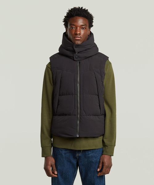 G-STAR RAW ダウンベスト ベスト G-WHISTLER PADDED HOODED VEST 2.0