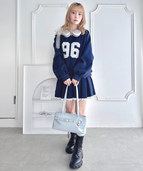 Loueme セットアップ 「上下2点セット」レースナンバリングスウェット