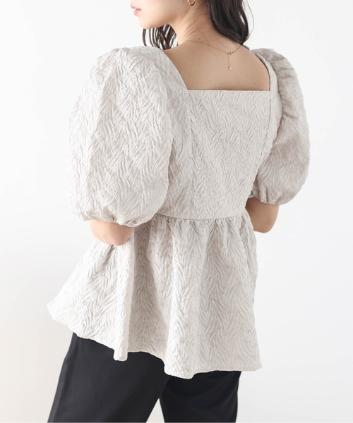 SUGAR BISKET（シュガービスケット） ブラウス シャツ パフスリーブ