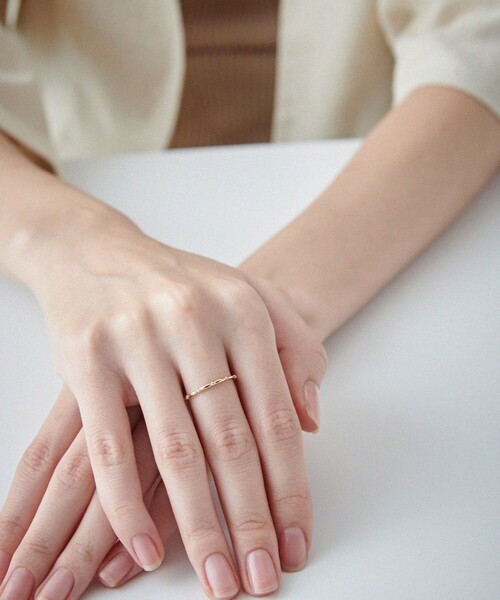 ete（エテ） 指輪 リング 「レイヤード」 K10YG ダイヤモンド リング