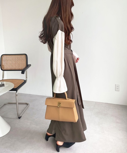 GeeRA（ジーラ） ワンピース 袖ドッキングキャンディースリーブ