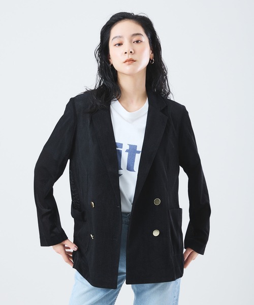 Muscat ジャケット テーラードジャケット ベロア テーラードジャケット