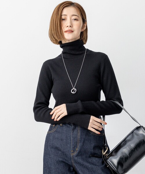 23区（ニジュウサンク） ニット セーター ウーステッドウール リブ