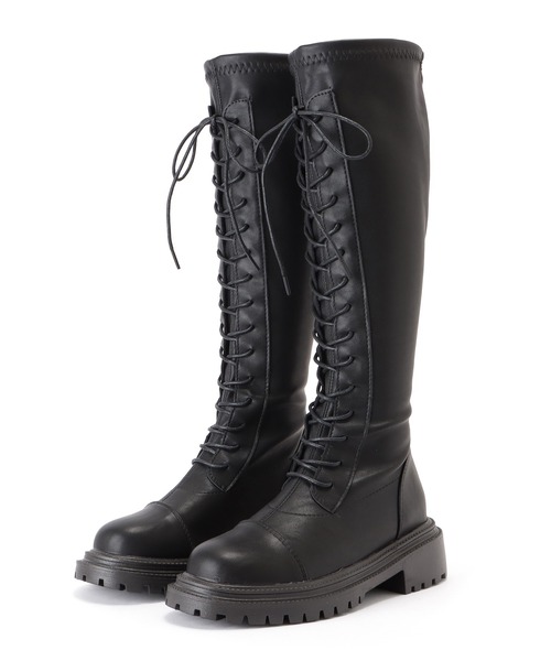 Lace Ladies（レースレディース） ブーツ 厚底 編み上げロングブーツ