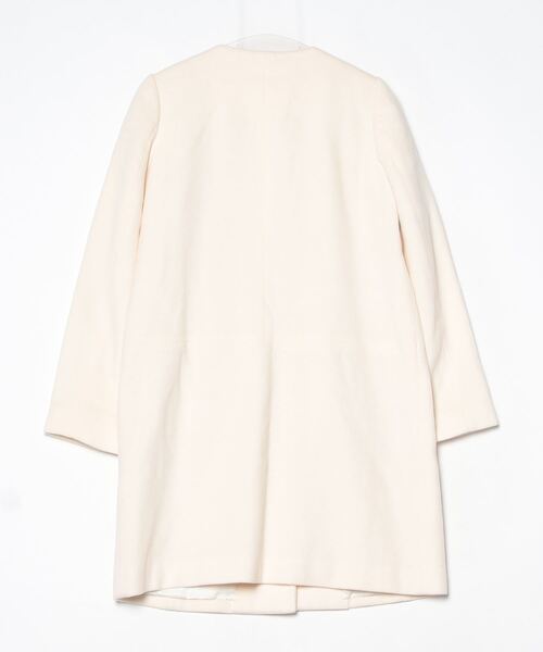 LAISSE PASSE（レッセパッセ） ノーカラーコート 38 ホワイト