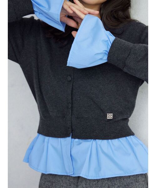 LAGUNAMOON（ラグナムーン） カーディガン ペプラムドッキングニット