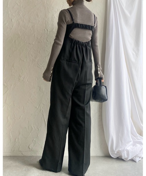 She's Closet サロペット オーバーオール フロントジップハイウエスト