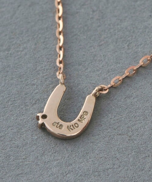 ete（エテ） ネックレス 「シェア」 K10MPG ダイヤモンド ホースシュー