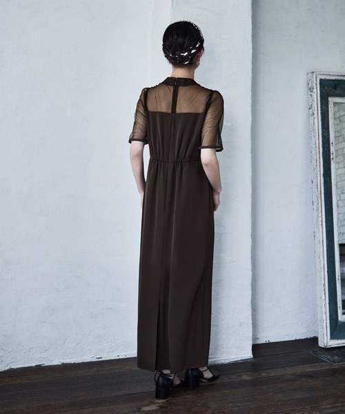 etoll.（エトル） ドレス 刺繍ペプラムビスチェ＆Iラインドレス