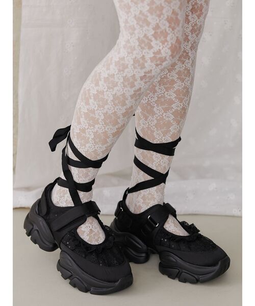 merry jenny（メリージェニー） スニーカー レースアップバレエ