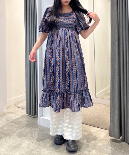 eLur（エラー） ワンピース 「eLur」ペイズリー柄ワンピース