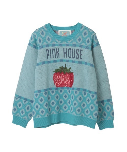 PINK HOUSE（ピンクハウス） ニット セーター 苺モチーフジャガード