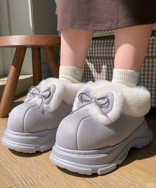 Lace Ladies（レースレディース） ブーツ リボン付き ファー 厚底