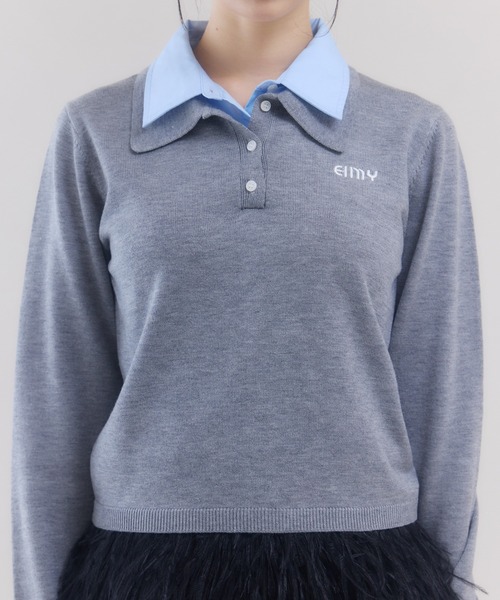 EIMY ISTOIRE（エイミーイストワール） ニット セーター ダブルカラー