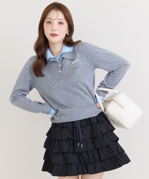 EIMY ISTOIRE（エイミーイストワール） ニット セーター ダブルカラー