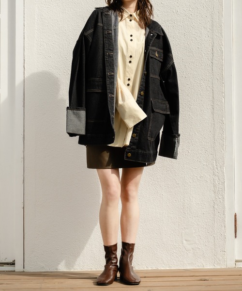 mideal（マイディール） デニムジャケット gジャン denim over jacket