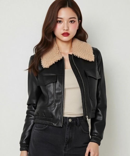 KOM（ドットコム） レザージャケット ライダース A'GEM/9 × 「.kom