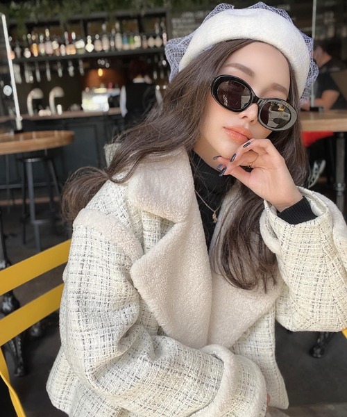 EIMY ISTOIRE（エイミーイストワール） アウター ツイードボア