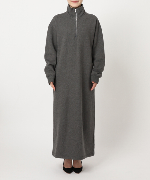 EVERYDAY I LIKE. ワンピース ハーフジップスウェットドレス