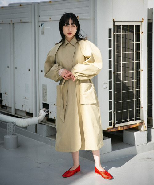 KBF（ケービーエフ） トレンチコート コート 立体スリーブデザイン