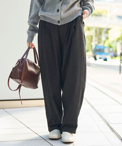 RONEL パンツ ネップツイードバルーンパンツ レディース : ZOZOTOWN