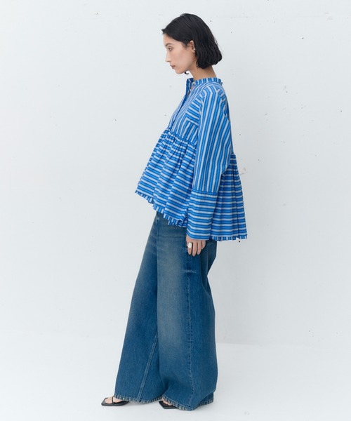 Curensology（カレンソロジー） ブラウス シャツ /ストライプ