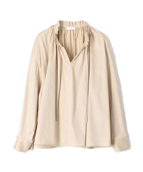 Ballsey（ボールジィ） ブラウス シャツ ハイカウントサテン ネック