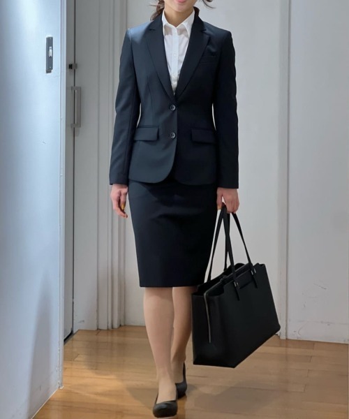 SUIT SELECT スーツ 「セットアップ対応」「おうちで洗える」2つ釦