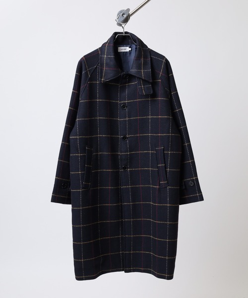 ATELANE（アテレーン） ステンカラーコート コート ツイードチェック