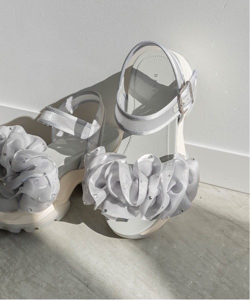 RANDA（ランダ） サンダル ボリュームフリルスポーツサンダル