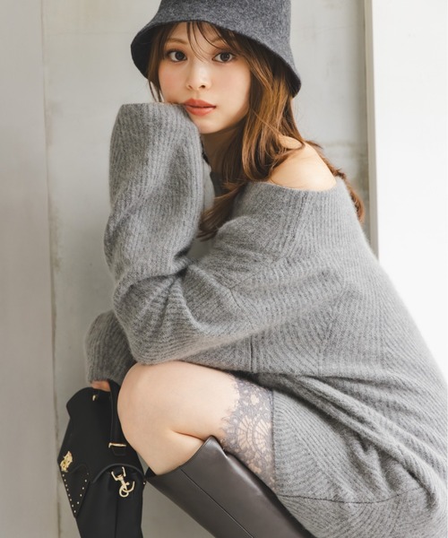 SNIDEL（スナイデル） ワンピース ニットセットキャミミニワンピース