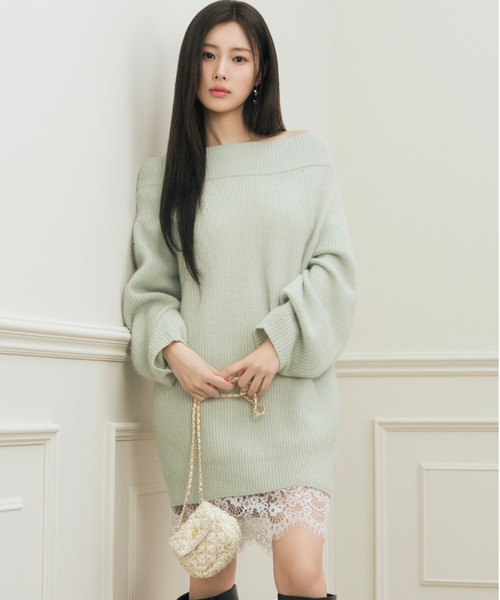 SNIDEL（スナイデル） ワンピース ニットセットキャミミニワンピース