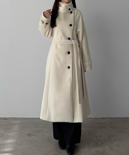 Louere（ルエレ） ステンカラーコート コート 2wayハイネックウール