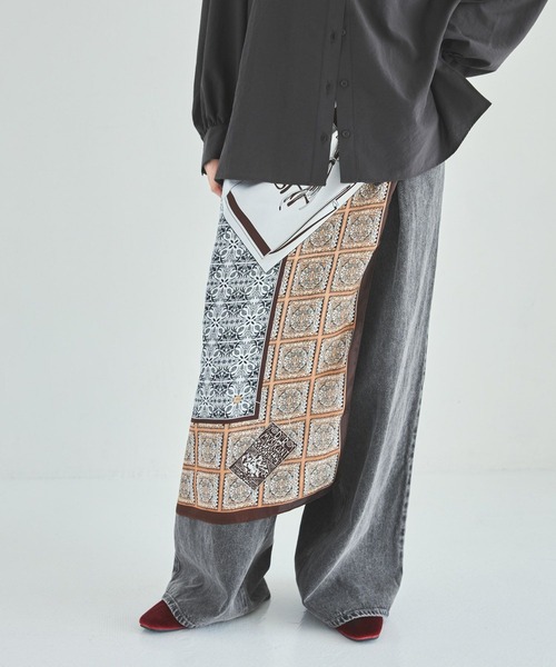 LAKOLE（ラコレ） スカーフ バンダナ アソ−ト柄スカーフ「90cm