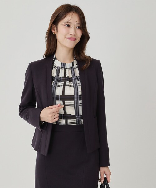 クードシャンス ウールジャージ素材のジャケット＋スカート2タイプ