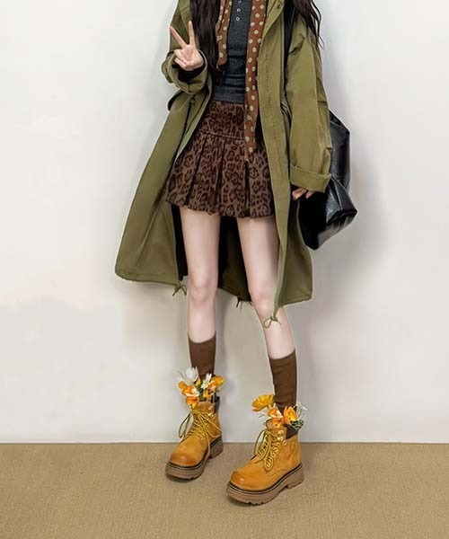 gossip!ロサンゼルス スカート Y2K ヒョウ柄スカート レオパード