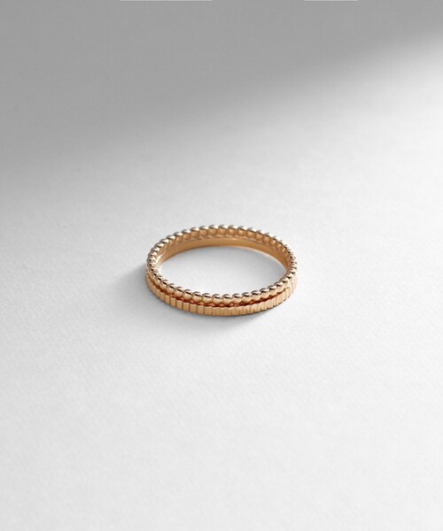 COCOSHNIK（ココシュニック） 指輪 リング K10ミル縦溝リング