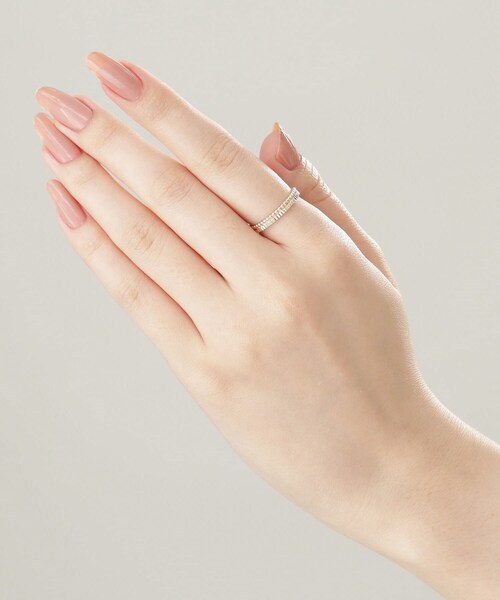 COCOSHNIK（ココシュニック） 指輪 リング K10ミル縦溝リング