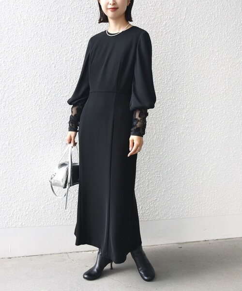 ships little black ワンピース 「SHIPS別注」kaene:ブラック