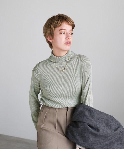 select MOCA（セレクトモカ） ニット セーター ラメリブハイネック