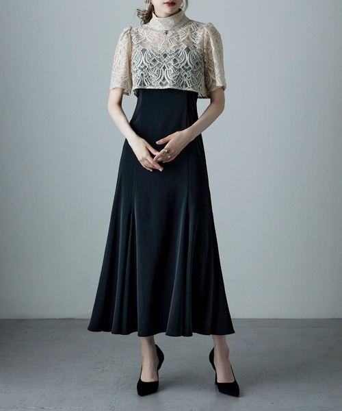 etoll.（エトル） ドレス 3wayレースボレロ＆マーメイドキャミドレス