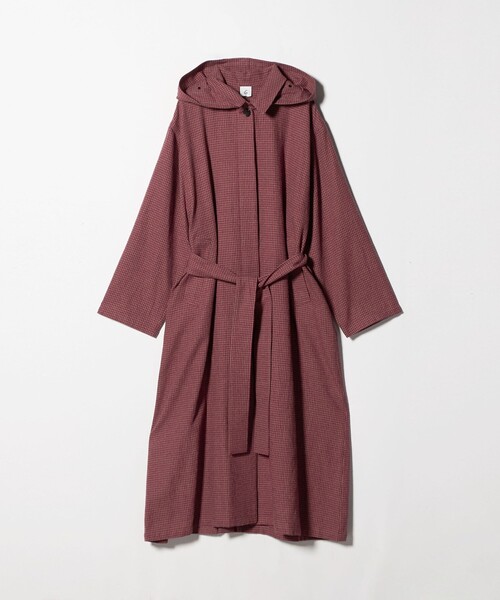 6 ステンカラーコート コート 「6(ROKU)」ギンガム ロング コート