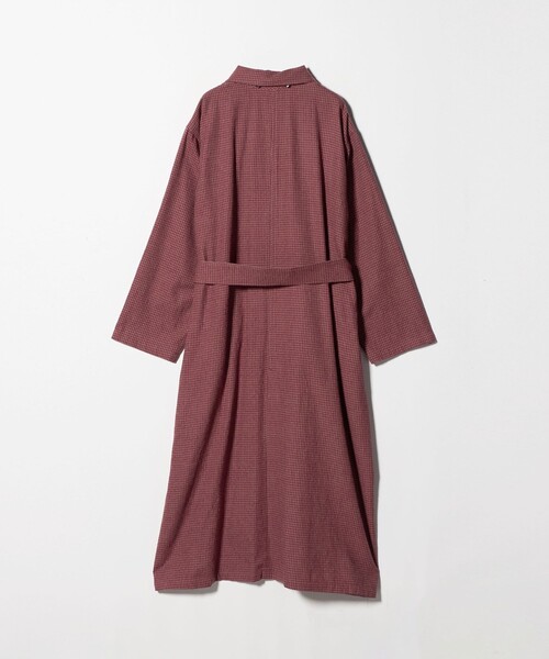 6 ステンカラーコート コート 「6(ROKU)」ギンガム ロング コート