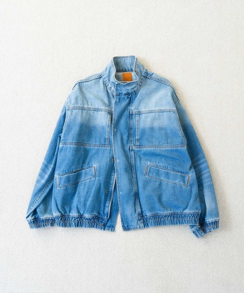 ADAM ET ROPE'（アダムエロペ） デニムジャケット gジャン ブリーチ