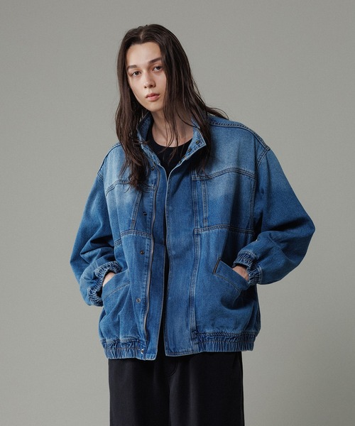 ADAM ET ROPE'（アダムエロペ） デニムジャケット gジャン ブリーチ