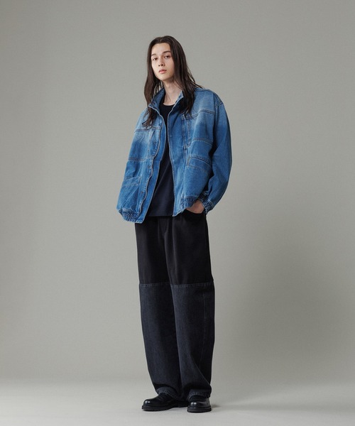 ADAM ET ROPE'（アダムエロペ） デニムジャケット gジャン ブリーチ