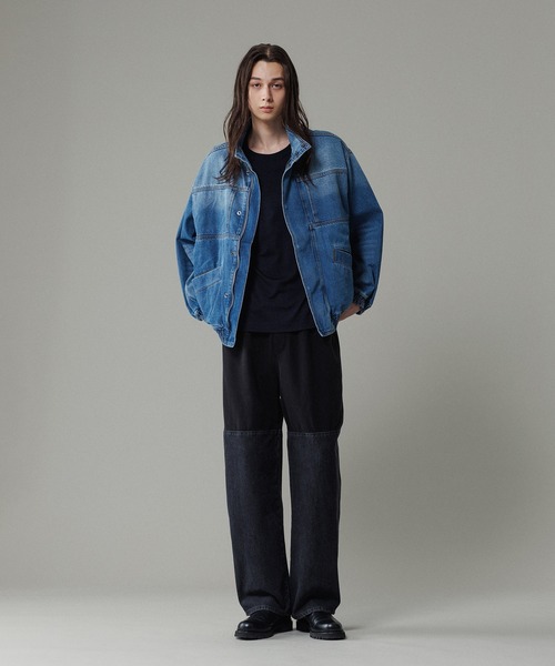 ADAM ET ROPE'（アダムエロペ） デニムジャケット gジャン ブリーチ