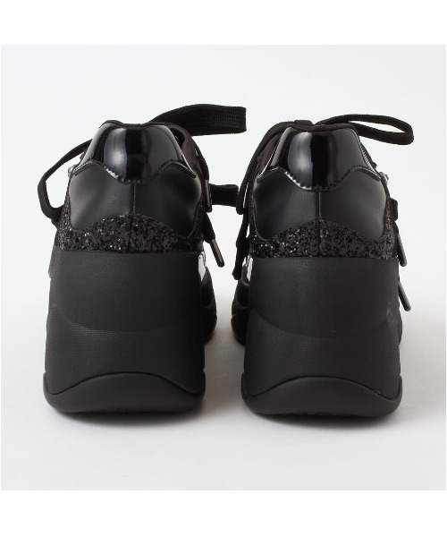 diana（プラスダイアナ） スニーカー ビジュー付き ダブルリボン厚底